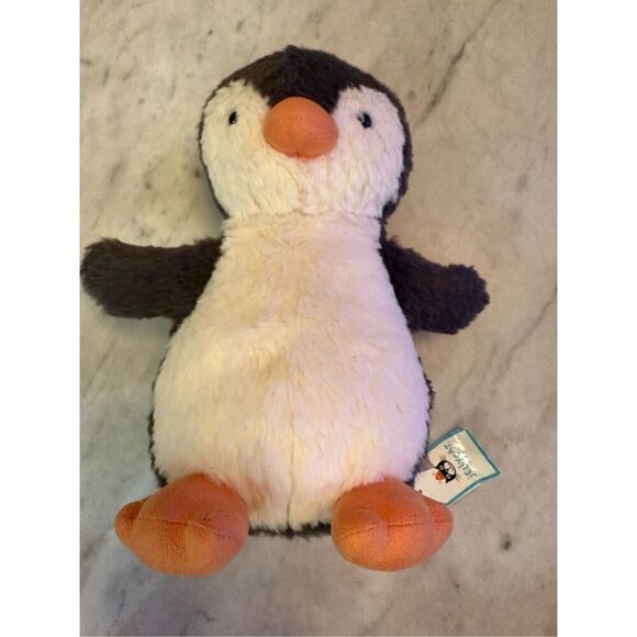 NEW Jellycat Medium Bashful Penguin 9 Inch Plush London Grey - Picture 1 of 8